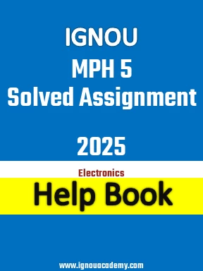 IGNOU MPH 5 Solved Assignment 2025
